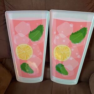 Ashland Pink and White Food Storage Containers